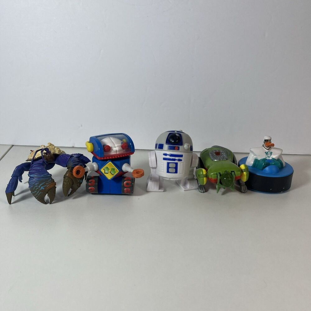 Lot- R2-D2, Bakugan, Donald Duck, Robot & Green Tank – Star Wars Disney Sci-Fi